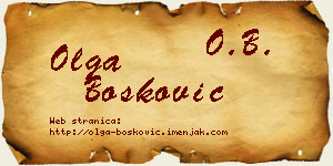 Olga Bošković vizit kartica